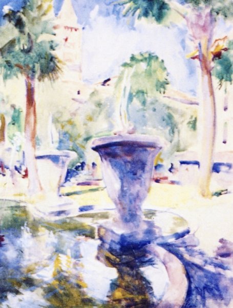 Main Product Photo of St. Augustine Fountain Painting by Charles W. Hawthorne