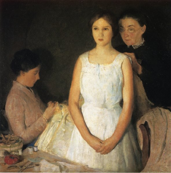 Main Product Photo of The Trousseau Painting by Charles W. Hawthorne