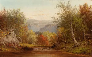 Autumn in the Catskills by Charles W. Knapp Oil Painting