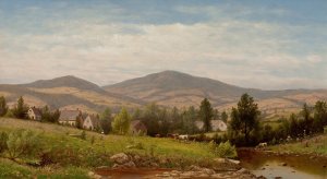 View Near Williamstown, Berkshire County, Massachusetts by Charles W. Knapp Oil Painting