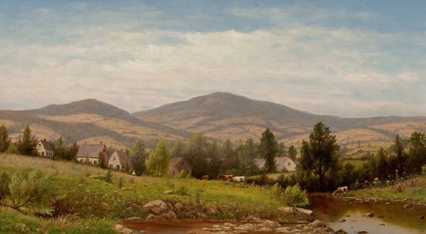 Main Product Photo of View Near Williamstown, Berkshire County, Massachusetts Painting by Charles W. Knapp