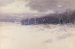 Untitled (Winter landscape - New Jersey) by Charles Warren Eaton Oil Painting