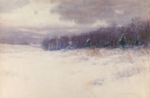 Untitled (Winter landscape - New Jersey)  by Charles Warren Eaton - Hand-Painted Oil Painting Reproduction