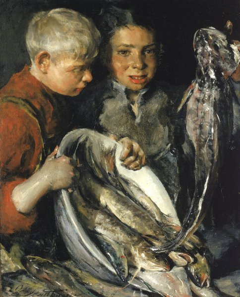 Main Product Photo of Fisher Children  Painting by Charles Webster Hawthorne