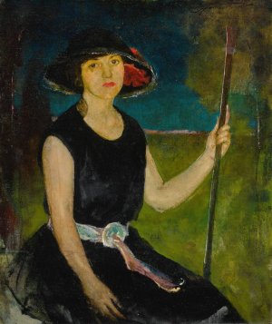 The Black Hat by Charles Webster Hawthorne Oil Painting