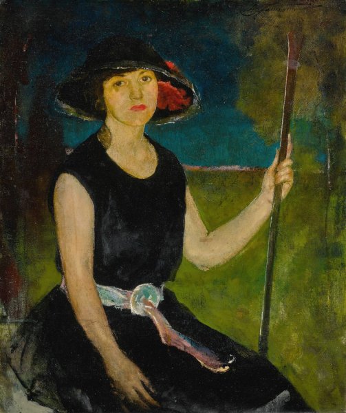 Main Product Photo of The Black Hat Painting by Charles Webster Hawthorne