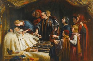 The Awakening Of King Lear By The Kiss Of Cordelia by Charles West Cope Oil Painting
