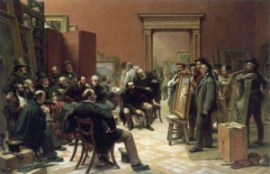 The Council of the Royal Academy Selecting Pictures for Exhibition by Charles West Cope Oil Painting