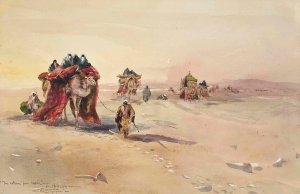 The return from Mecca by Charles Whymper Oil Painting