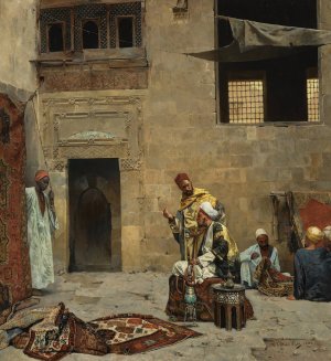 The Carpet Merchants by Charles Wilda Oil Painting