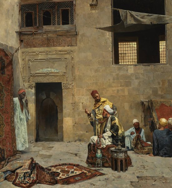 Main Product Photo of The Carpet Merchants  Painting by Charles Wilda