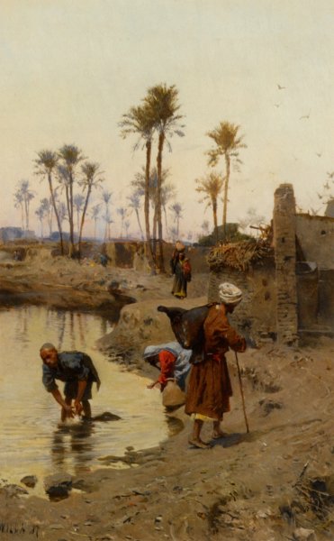 Main Product Photo of The Watercarriers Painting by Charles Wilda