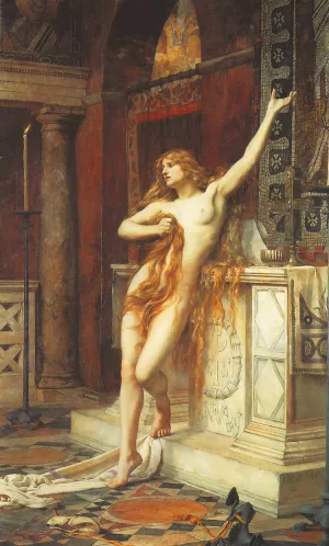 Hypatia by Charles William Mitchell Oil Painting