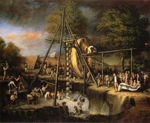 Exhumation of the Mastadon by Charles Willson Peale Oil Painting