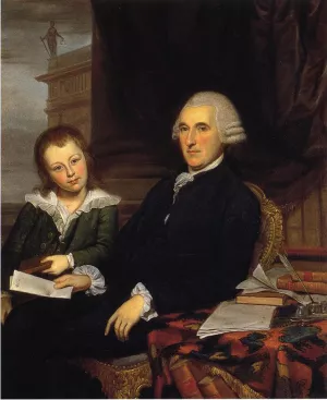 Governor Thomas McKean and His Son, Thomas, Jr. by Charles Willson Peale Oil Painting