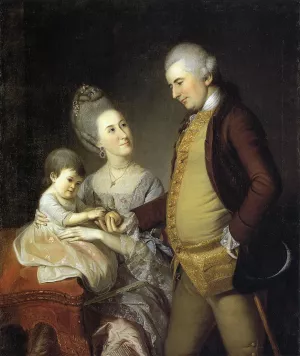 John Cadwalader Family by Charles Willson Peale - Oil Painting Reproduction