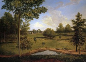 Landscape Looking Towards Sellers Hall from Mill Bank by Charles Willson Peale Oil Painting