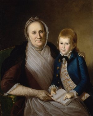 Mrs. James Smith And Grandson by Charles Willson Peale Oil Painting