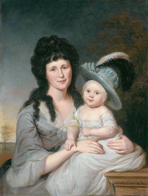 Mrs. John Nicholson by Charles Willson Peale Oil Painting