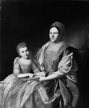 Mrs. Samuel Mifflin and Her Granddaughter Rebecca Mifflin Francis by Charles Willson Peale - Oil Painting Reproduction