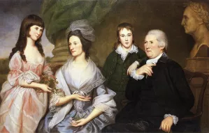 Robert Goldsborough and Family by Charles Willson Peale Oil Painting