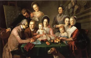 The Peale Family by Charles Willson Peale - Oil Painting Reproduction