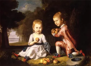 The Stewart Children also known as Isabella and John Stewart Oil painting by Charles Willson Peale