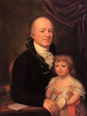 Thomas Elliott and His Granddaughter Deborah Hibernia by Charles Willson Peale - Oil Painting Reproduction
