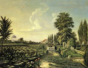 View of the Garden at Belfield by Charles Willson Peale Oil Painting