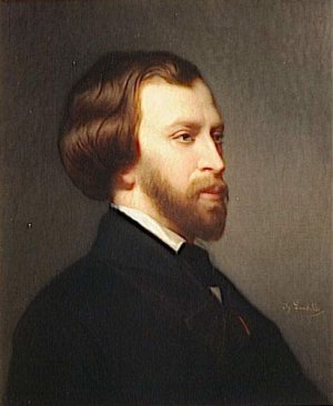 Alfred de Musset 1810-1857 by Charles Zacharie Landelle Oil Painting
