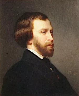 Alfred de Musset 1810-1857 Oil painting by Charles Zacharie Landelle