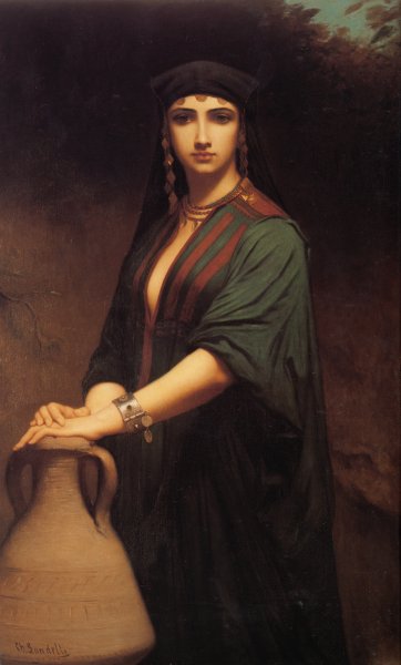 Female Fellah by Charles Zacharie Landelle - Hand-Painted Oil Painting Reproduction