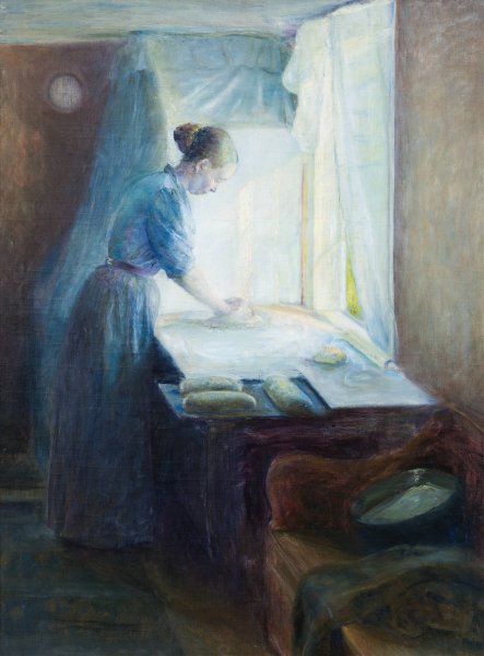 Main Product Photo of Bread-Baking  Painting by Charlotte Mannheimer
