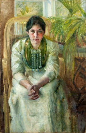 Mrs Fernanda Nylund by Charlotte Mannheimer Oil Painting