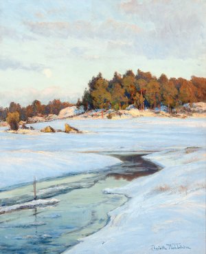 An Evening in March by Charlotte Wahlstrom Oil Painting