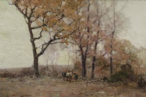 Morning in the Fields by Chauncey F. Ryder Oil Painting