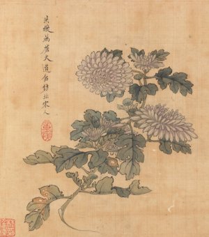 Chrysanthemum by Chen Hongshou Oil Painting