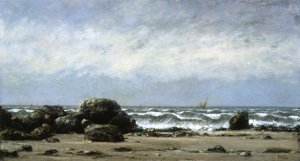 A Costal Landscape Oil painting by Cherubino Pata