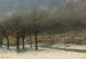 View Of Sion by Cherubino Pata Oil Painting