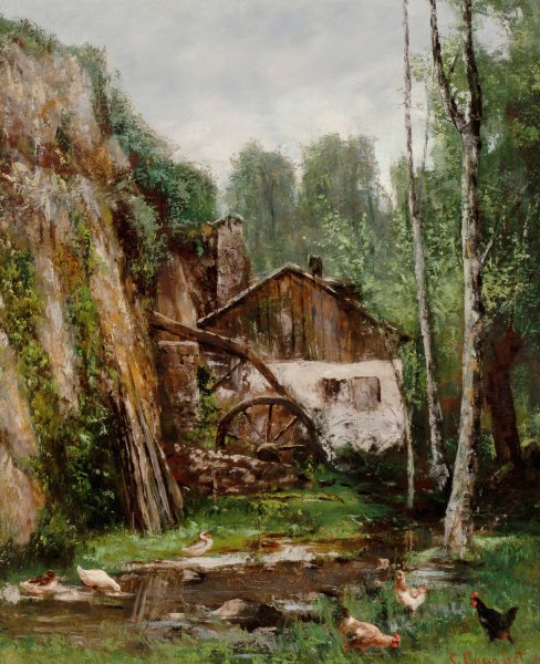 Vue de Moulin  by Cherubino Pata - Hand-Painted Oil Painting Reproduction