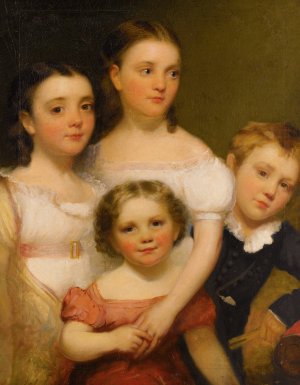 The Artist's Children by Chester Harding Oil Painting