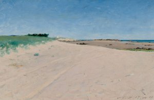 Beach Scene at St. Vaast Oil painting by Chester Loomis