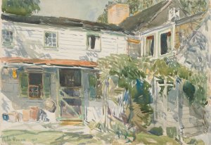 Back of the Old House by Childe Hassam Oil Painting