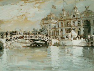 Columbian Exposition, Chicago by Childe Hassam Oil Painting