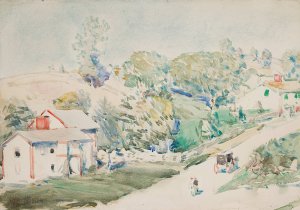 Country Road by Childe Hassam Oil Painting