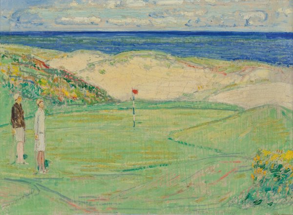 Main Product Photo of East Course, Maidstone Club  Painting by Childe Hassam