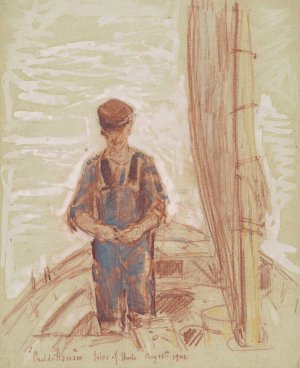Fisherman, Isle Of Shoals by Childe Hassam Oil Painting
