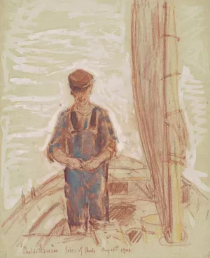 Fisherman, Isle Of Shoals by Childe Hassam Oil Painting
