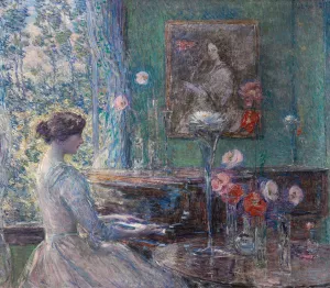 Improvisation Oil painting by Childe Hassam
