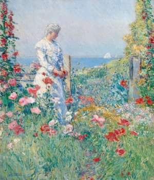In the Garden by Childe Hassam Oil Painting
